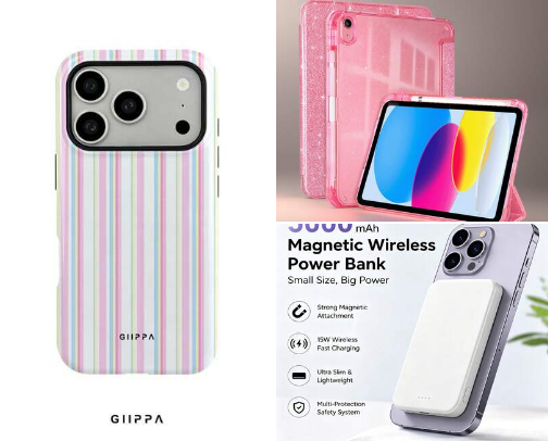Cute Tech Essentials I Actually Keep in My Bag 🔋📱 cover photo collage