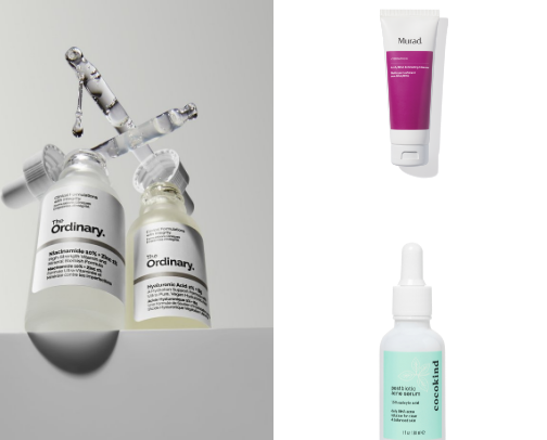 Skincare products cover photo collage