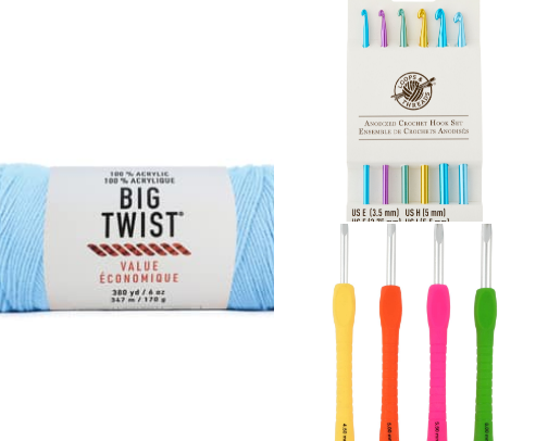 Crochet Starter Kit Essentials cover photo collage