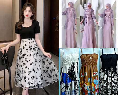 Trendy dress cover photo collage