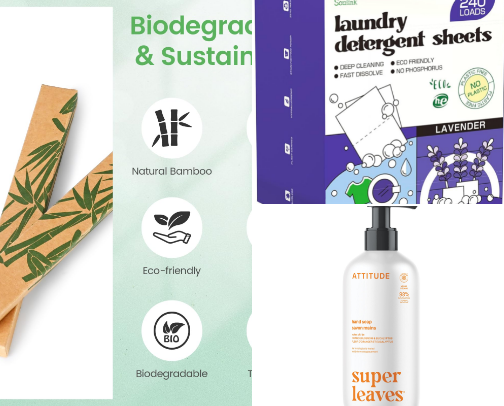Eco-Friendly Products for Life and Home cover photo collage