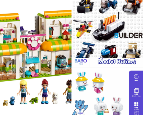 Top Building Blocks, Puzzles,Remote Control and Board Game cover photo collage