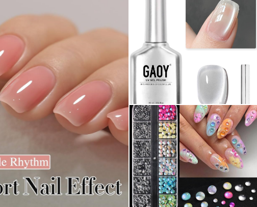 Jelly Nails Are Having a Moment 💅✨ The Prettiest Sheer & Glossy Nail Finds cover photo collage