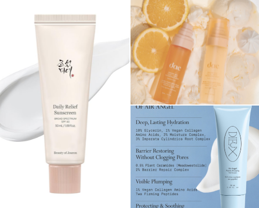 all my beauty recs as a combo skin girl cover photo collage