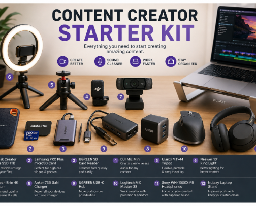 📹Content Creator Starter Kit cover photo collage