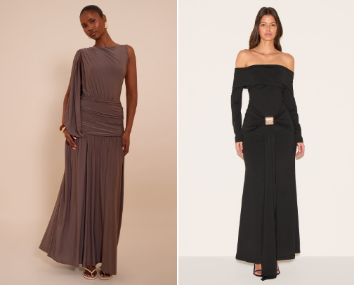 UNDER $100 winter wedding guest dresses 🥂 cover photo collage