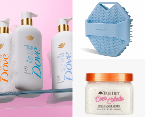 drop the over priced goods, here’s an affordable shower routine cover photo collage