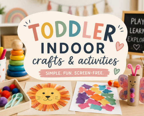 🎨 Toddler Indoor Crafts & Activities 🎨 cover photo collage