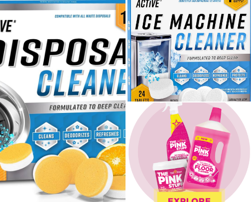 Household Cleaning Products cover photo collage