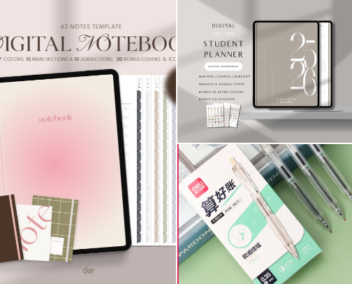 Study & School Essentials I need 📚✨️ cover photo collage