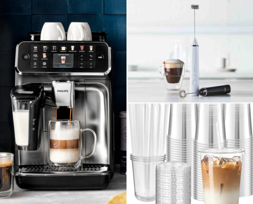 Coffee at home cover photo collage