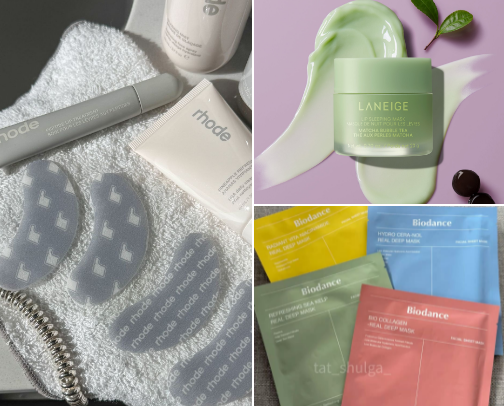 Overnight Skincare Essentials🌙😴🧴 cover photo collage