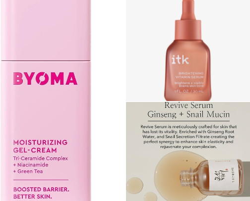 skincare faves 🤍 cover photo collage