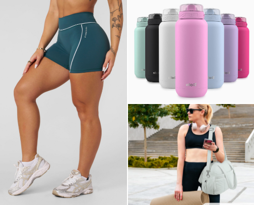 Most Flattering Gym Wear + Gym Essentials cover photo collage