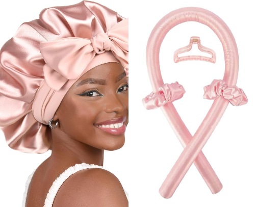 Heatless curls cover photo collage