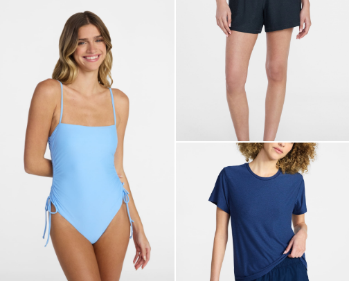 summer postpartum fashion. cover photo collage