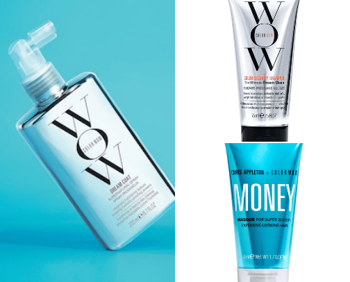 Products for healthy hair cover photo collage