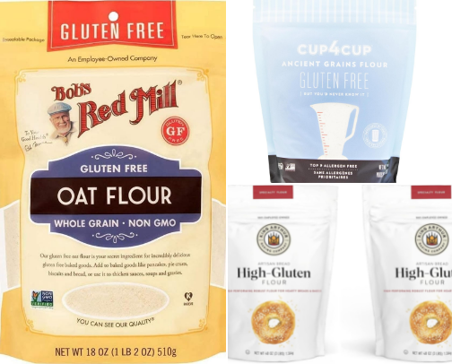 My gluten free baking shelf cover photo collage