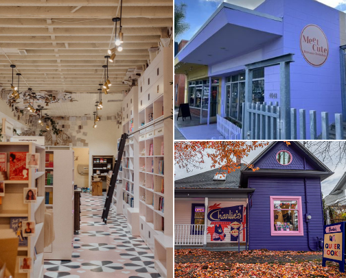 My fave romance bookstores across the country cover photo collage