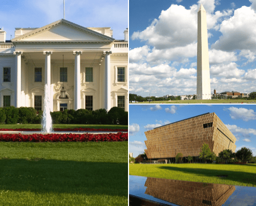 Attractions in DC cover photo collage
