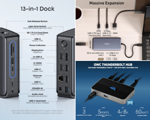 ⚡ Best USB-C Hubs & Thunderbolt Docks for MacBook 2026 cover photo collage