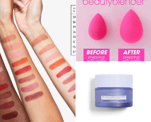 Cosmetics cover photo collage
