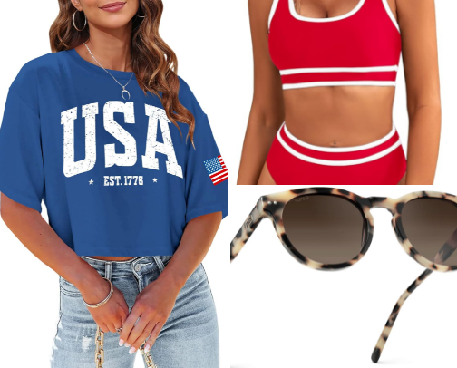 Red, White & Styled: 4th of July Fashion cover photo collage