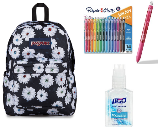 What to keep in your school bag cover photo collage