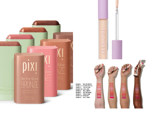 Beauty products cover photo collage