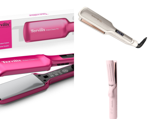 The Best Hair Straighteners For Your Hair Type (Fine, Wavy, Curly & Coily) cover photo collage