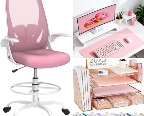 Desk Setup Essentials for a Cozy & Productive Workspace cover photo collage