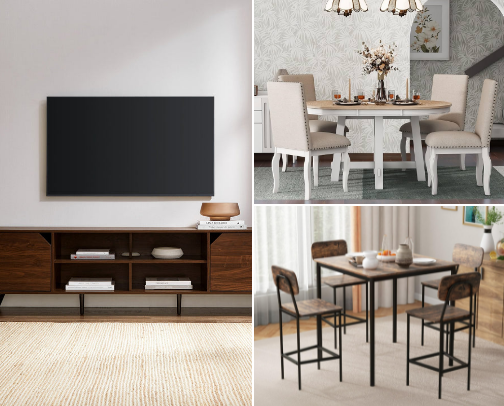 "Chic & Sturdy Staples" paired with “Form & Function Finds” cover photo collage