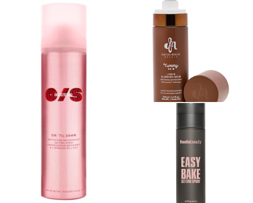 my favorite setting sprays🖤 cover photo collage