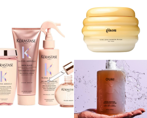 frizz/humidity-free essentials for when I straighten my hair/ do a blowout ! cover photo collage