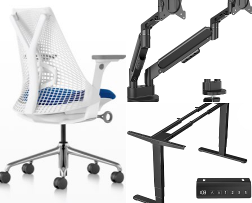 Work From Home Desk Setup cover photo collage