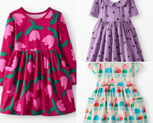 Dresses on sale at Hanna Andersson cover photo collage