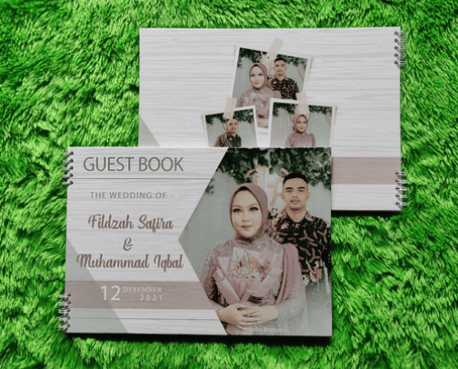 Wedding Guest Book Custom cover photo collage