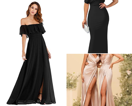 Wedding guest dresses on a budget cover photo collage