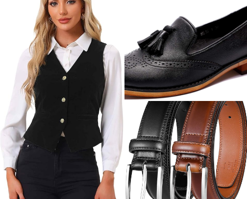 🎓 Modern Prep – Vest & Palazzo Pants Set cover photo collage