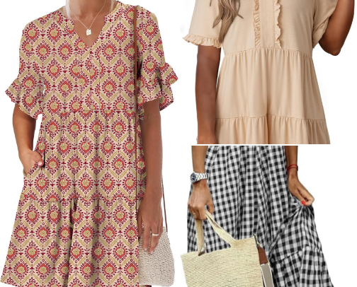 Comfy and cute dresses cover photo collage