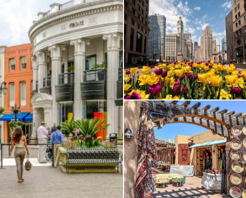 Top US Cities for Shopping Trips and Retail Destinations cover photo collage