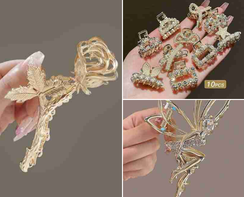 Aesthetic Hair Clips cover photo collage