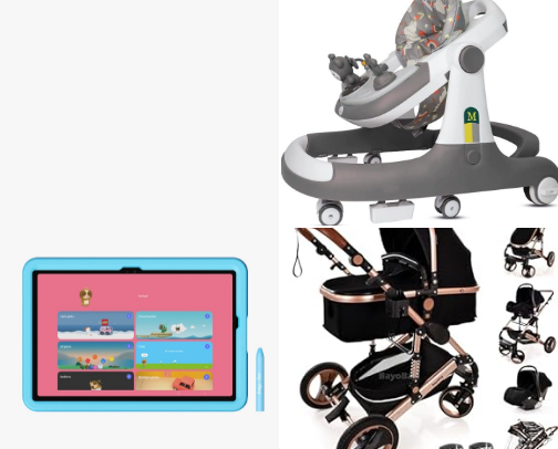 Tablets phone for kids, baby clothes ,Baby toys etc cover photo collage