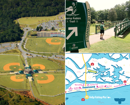 My favorite places to go in GVL! cover photo collage