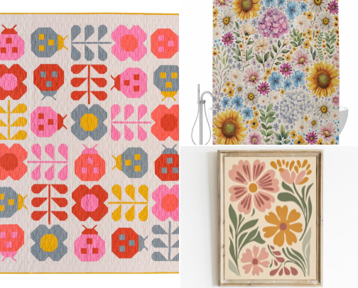 Spring Patterns and Textures cover photo collage