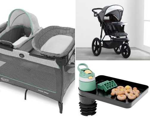 Travel items for babies, toddlers, & kids cover photo collage
