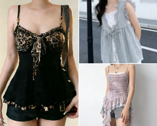 Effortless Feminine: Must-Have Ruffle Tops & Romantic Dresses cover photo collage