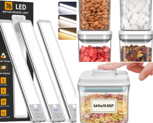 Kitchen Lights & Supplement Organization cover photo collage