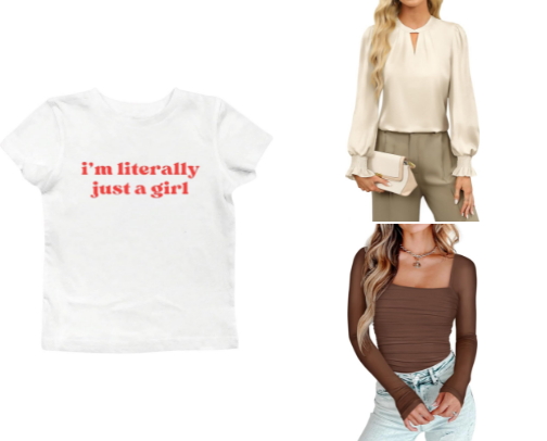 Tipity Tops (shirts, sweaters, tees, turtleneck) cover photo collage