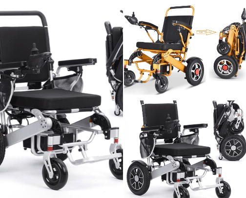 Foldable Powered Mobile Wheelchair cover photo collage
